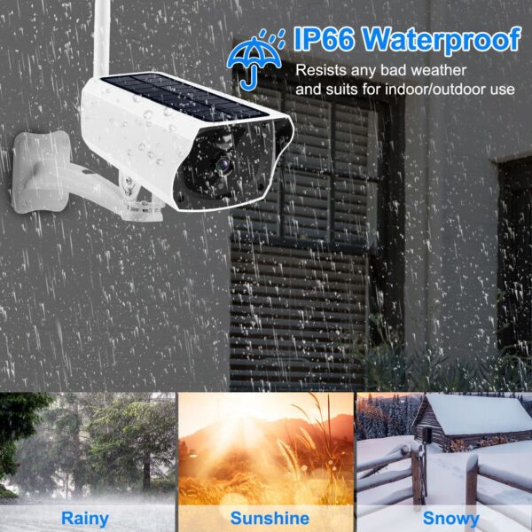 1080P Solar Powered WiFi IP Camera Two-Way Intercom Security Surveillance Camera - Image 6