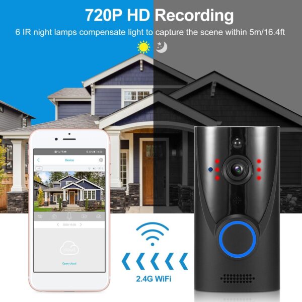WiFi Video Doorbell Wireless Door Bell 720P HD WiFi Security Camera - Image 3