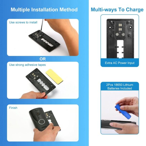 WiFi Video Doorbell Wireless Door Bell 720P HD WiFi Security Camera - Image 6