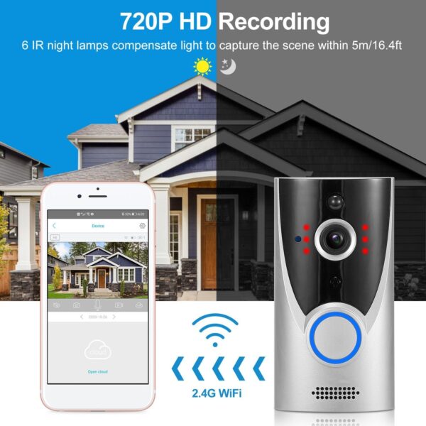 WiFi Video Doorbell Wireless Door Bell 720P HD WiFi Security Camera - Image 15
