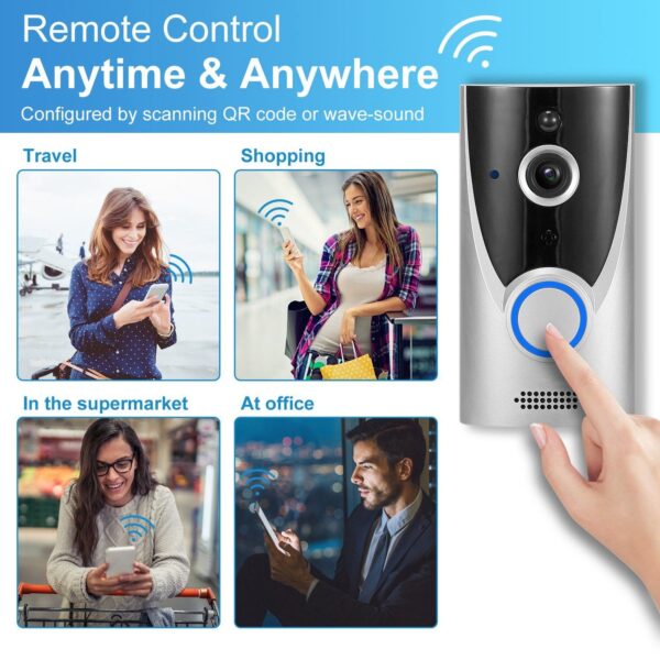 WiFi Video Doorbell Wireless Door Bell 720P HD WiFi Security Camera - Image 19