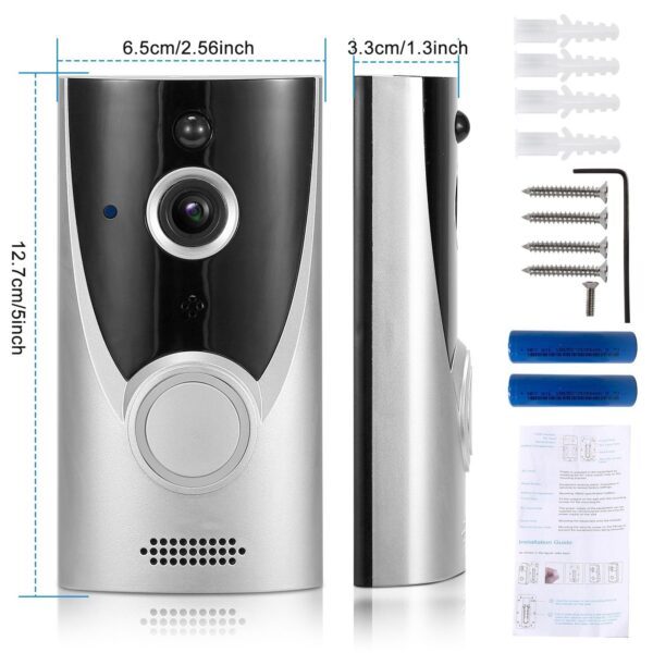 WiFi Video Doorbell Wireless Door Bell 720P HD WiFi Security Camera with Two-way Talk PIR Motion - Image 12