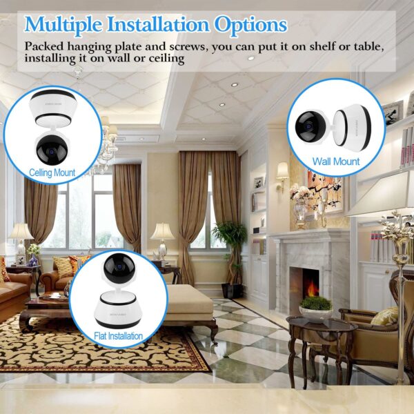 720P WiFi IP Camera Motion Detection IR Night Vision Indoor 360 Degree Coverage Security Surveillance App Cloud Available - Image 2