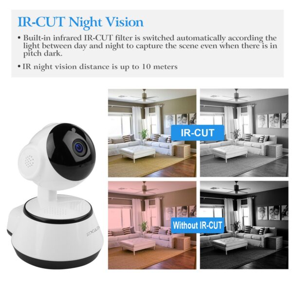720P WiFi IP Camera Motion Detection IR Night Vision Indoor 360 Degree Coverage Security Surveillance App Cloud Available - Image 7