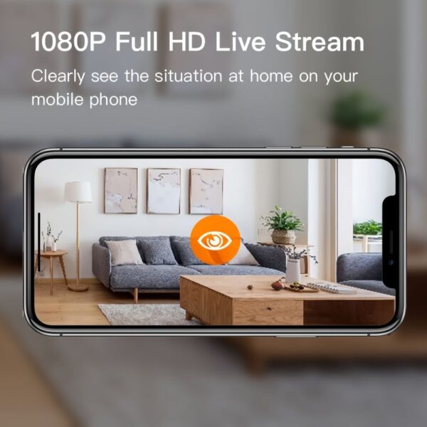 2MP 1080P HD Smart WiFi Camera Home Security IP Camera Baby Monitor; Support 128GB TF-card Storage; Motion Detection; Remote Control; IR Distance 5m; With USB Cable Without TF/SD Card - Image 4