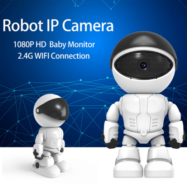 1pc Mini Robot 1080P Wifi IP Camera; Indoor Dome; Auto Body Tracking; Baby Monitor; Night Vision; Mobile Remote; View Security CCTV Camera - Image 3