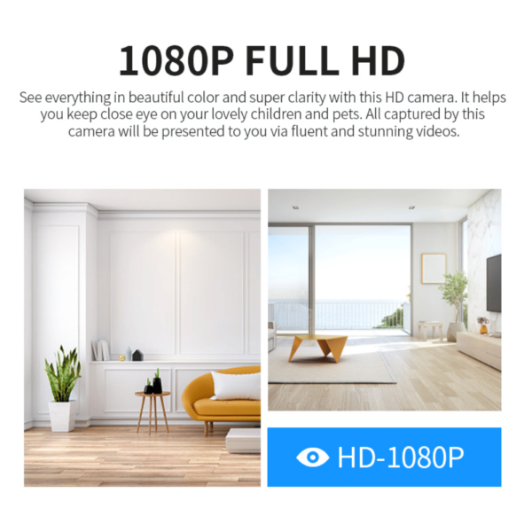 1pc Mini Robot 1080P Wifi IP Camera; Indoor Dome; Auto Body Tracking; Baby Monitor; Night Vision; Mobile Remote; View Security CCTV Camera - Image 6