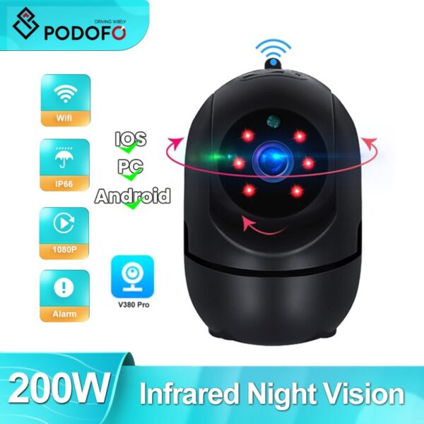 NEW HD 1080P WiFi Smart Net Night Vision Camera 350������ Wireless WiFi IP Camera Surveillance CCTV Camera Baby Monitor Home Security Camera Motion Detection Two-way Audio Camera Without TF/SD - Image 2