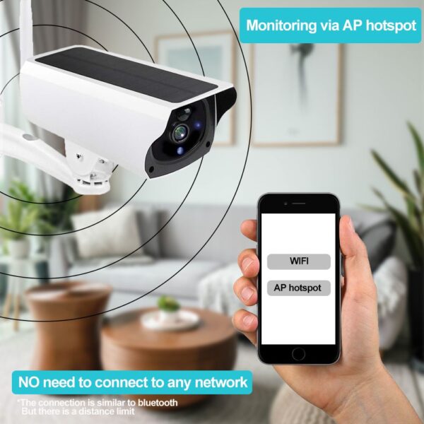 1080P IP Bullet Camera WiFi Outdoor Battery Solar Panel CCTV Wireless Surveillance Cam Home Security Protection Two Way Audio - Image 2