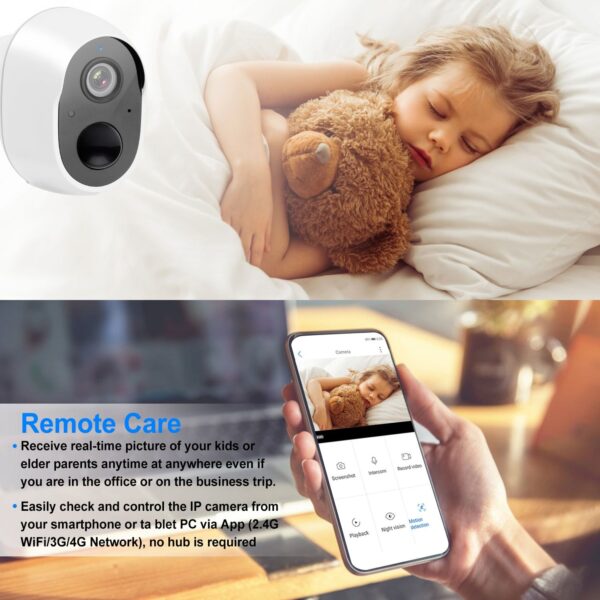 1080P FHD WiFi IP Camera Two-Way Audio Security Surveillance Camera IP65 Waterproof Network Camcorder - Image 2