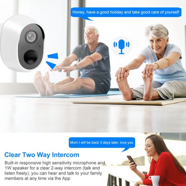1080P FHD WiFi IP Camera Two-Way Audio Security Surveillance Camera IP65 Waterproof Network Camcorder - Image 7