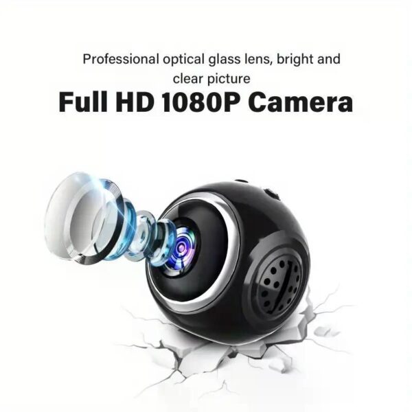 Spherical security camera, motion detection, color night vision, alarm push, 1080P wireless Wi-Fi smart home security camera - Image 3