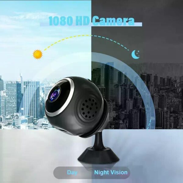 Spherical security camera, motion detection, color night vision, alarm push, 1080P wireless Wi-Fi smart home security camera - Image 5