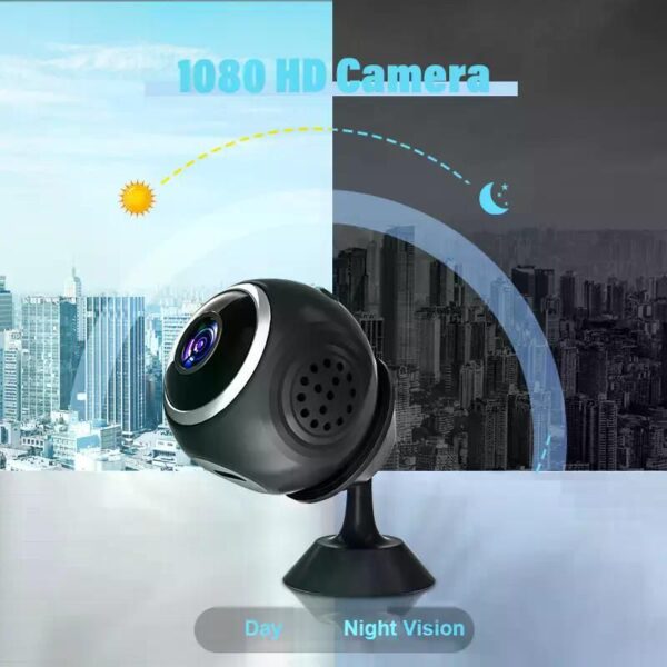 Spherical security camera, motion detection, color night vision, alarm push, 1080P wireless Wi-Fi smart home security camera - Image 6