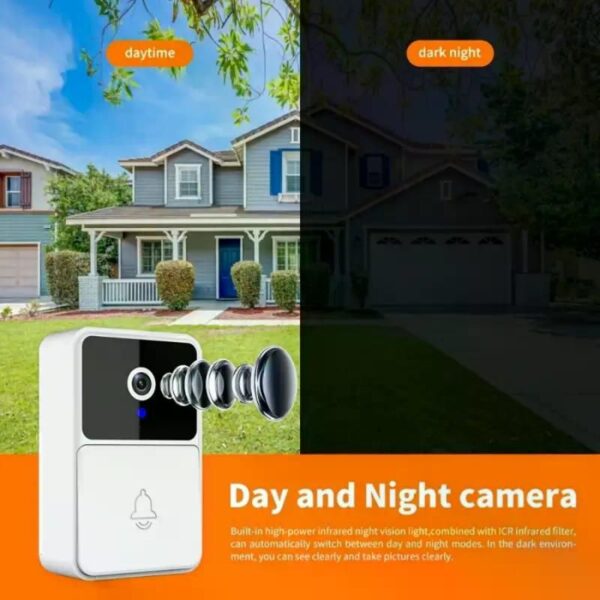 1PS WIFI doorbell camera wireless, smart video doorbell home intercom high definition night vision charging security doorbell, wide-angle intelligent vision, two-way call, photo, recording - Image 3