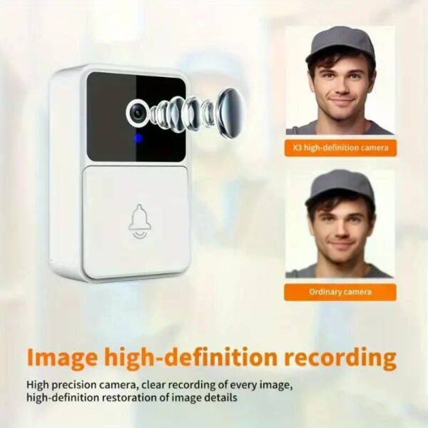 1PS WIFI doorbell camera wireless, smart video doorbell home intercom high definition night vision charging security doorbell, wide-angle intelligent vision, two-way call, photo, recording - Image 4